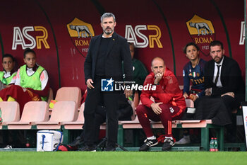 2024-11-09 - Alessandro Spugna coach of A.S. Roma Femminile during the 9th day of the Serie A Femminile eBay Championship between A.S. Roma and A.C.F. Fiorentina Femminile at the Tre Fontane Stadium on November 9, 2024 in Rome, Italy. - AS ROMA VS ACF FIORENTINA - ITALIAN SERIE A WOMEN - SOCCER