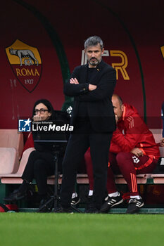 2024-11-09 - Alessandro Spugna coach of A.S. Roma Femminile during the 9th day of the Serie A Femminile eBay Championship between A.S. Roma and A.C.F. Fiorentina Femminile at the Tre Fontane Stadium on November 9, 2024 in Rome, Italy. - AS ROMA VS ACF FIORENTINA - ITALIAN SERIE A WOMEN - SOCCER