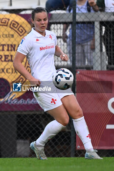 2024-11-09 - Emma Skou Faerge of A.C.F Fiorentina in action during the 9th day of the Serie A Femminile eBay Championship between A.S. Roma and A.C.F. Fiorentina Femminile at the Tre Fontane Stadium on November 9, 2024 in Rome, Italy. - AS ROMA VS ACF FIORENTINA - ITALIAN SERIE A WOMEN - SOCCER