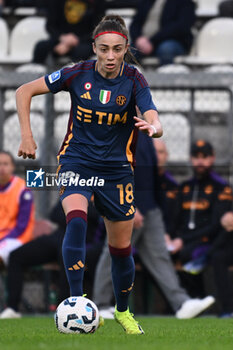 2024-11-09 - Benedetta Glionna of A.S. Roma Femminile in action during the 9th day of the Serie A Femminile eBay Championship between A.S. Roma and A.C.F. Fiorentina Femminile at the Tre Fontane Stadium on November 9, 2024 in Rome, Italy. - AS ROMA VS ACF FIORENTINA - ITALIAN SERIE A WOMEN - SOCCER