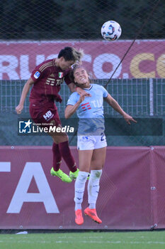 2024-11-17 - AS Roma's Moeka Minami and Lazio's Women Eleonora Goldoni  during the Italian Football Championship League A Women 2024/2025 match between AS Roma vs SS Lazio at the Tre Fontane stadium on 17 November 2024. - AS ROMA VS LAZIO WOMEN - ITALIAN SERIE A WOMEN - SOCCER