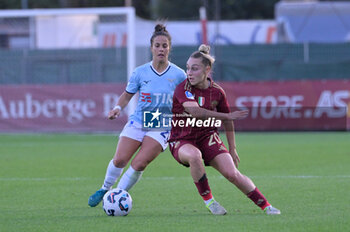 2024-11-17 - AS Roma's Giada Greggi  and Lazio’s Women Flaminia Simonetti  during the Italian Football Championship League A Women 2024/2025 match between AS Roma vs SS Lazio at the Tre Fontane stadium on 17 November 2024. - AS ROMA VS LAZIO WOMEN - ITALIAN SERIE A WOMEN - SOCCER