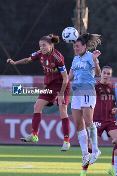 2024-11-17 - Lazio’s Women Clarisse Le Bihan  and AS Roma's Manuela Giugliano  during the Italian Football Championship League A Women 2024/2025 match between AS Roma vs SS Lazio at the Tre Fontane stadium on 17 November 2024. - AS ROMA VS LAZIO WOMEN - ITALIAN SERIE A WOMEN - SOCCER