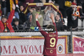 2024-11-17 - AS Roma's Valentina Giacinti  celebrates after scoring the goal 2-0 during the Italian Football Championship League A Women 2024/2025 match between AS Roma vs SS Lazio at the Tre Fontane stadium on 17 November 2024. - AS ROMA VS LAZIO WOMEN - ITALIAN SERIE A WOMEN - SOCCER