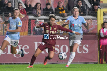 2024-11-17 - AS Roma's Valentina Giacinti  and Lazio's Women Megan Connolly  during the Italian Football Championship League A Women 2024/2025 match between AS Roma vs SS Lazio at the Tre Fontane stadium on 17 November 2024. - AS ROMA VS LAZIO WOMEN - ITALIAN SERIE A WOMEN - SOCCER