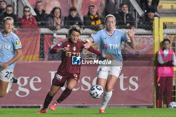 2024-11-17 - AS Roma's Valentina Giacinti  and Lazio's Women Megan Connolly  during the Italian Football Championship League A Women 2024/2025 match between AS Roma vs SS Lazio at the Tre Fontane stadium on 17 November 2024. - AS ROMA VS LAZIO WOMEN - ITALIAN SERIE A WOMEN - SOCCER