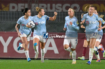 2024-11-17 - Lazio's Women Louise Eriksen celebrates after scoring the goal 2-1 during the Italian Football Championship League A Women 2024/2025 match between AS Roma vs SS Lazio at the Tre Fontane stadium on 17 November 2024. - AS ROMA VS LAZIO WOMEN - ITALIAN SERIE A WOMEN - SOCCER