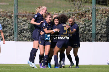 2024-09-21 - Juventus’ Eva Schatzer celebrates after scoring the goal 0-1 during the Italian Football Championship League A Women 2024/2025 match between SS Lazio Femminile vs Juventus Femminile at the on 21 September 2024. - LAZIO WOMEN VS JUVENTUS FC - ITALIAN SERIE A WOMEN - SOCCER