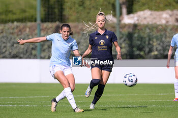 2024-09-21 - Lazio's Women Giulia Mancuso and Juventus’ Alisha Lehmann  during the Italian Football Championship League A Women 2024/2025 match between SS Lazio Femminile vs Juventus Femminile at the on 21 September 2024. - LAZIO WOMEN VS JUVENTUS FC - ITALIAN SERIE A WOMEN - SOCCER