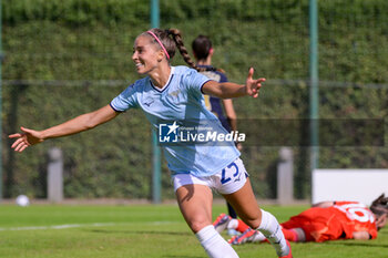 2024-09-21 - Lazio’s Women Eleonora Goldoni celebrates after scoring the goal 1-1 during the Italian Football Championship League A Women 2024/2025 match between SS Lazio Femminile vs Juventus Femminile at the on 21 September 2024. - LAZIO WOMEN VS JUVENTUS FC - ITALIAN SERIE A WOMEN - SOCCER