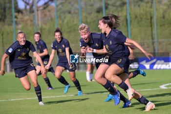 2024-09-21 - Juventus’ Sofia Cantore  celebrates after scoring the goal 1-2 during the Italian Football Championship League A Women 2024/2025 match between SS Lazio Femminile vs Juventus Femminile at the on 21 September 2024. - LAZIO WOMEN VS JUVENTUS FC - ITALIAN SERIE A WOMEN - SOCCER