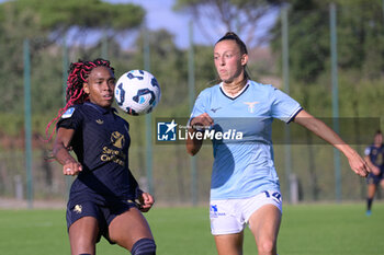 2024-09-21 - Juventus’ Linosey Thomas and Lazio’s Women Martina Zanoli  during the Italian Football Championship League A Women 2024/2025 match between SS Lazio Femminile vs Juventus Femminile at the on 21 September 2024. - LAZIO WOMEN VS JUVENTUS FC - ITALIAN SERIE A WOMEN - SOCCER