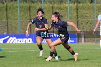 2024-09-21 - Juventus’ Sofia Cantore  celebrates after scoring the goal 1-2 during the Italian Football Championship League A Women 2024/2025 match between SS Lazio Femminile vs Juventus Femminile at the on 21 September 2024. - LAZIO WOMEN VS JUVENTUS FC - ITALIAN SERIE A WOMEN - SOCCER