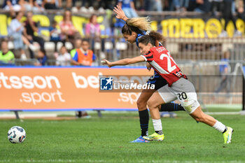 2024-09-22 - #20 Angelica Soffia of Milan Women contrast #36 Michela Cambiaghi of Inter Women in action during Serie A Ebay Femminile 24/25 match between FC Inter Women and AC Milan Wome at Arena Civica Ernesto Breda, Milano - INTER - FC INTERNAZIONALE VS AC MILAN - ITALIAN SERIE A WOMEN - SOCCER