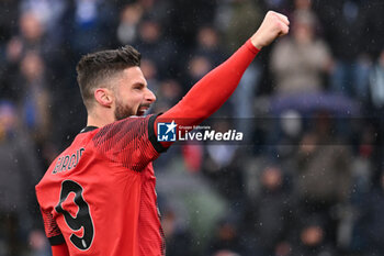 2024-01-07 - Ac Milan's forward Olivier Giroud celebrates after a goal - EMPOLI FC VS AC MILAN - ITALIAN SERIE A - SOCCER