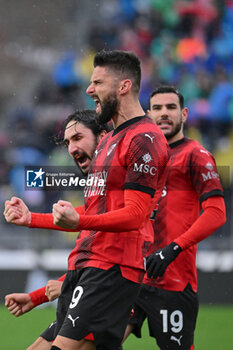 2024-01-07 - Ac Milan's forward Olivier Giroud celebrates after scoring a goal - EMPOLI FC VS AC MILAN - ITALIAN SERIE A - SOCCER