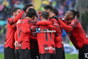 2024-01-07 - Ac Milan's players celebrate after a goal - EMPOLI FC VS AC MILAN - ITALIAN SERIE A - SOCCER