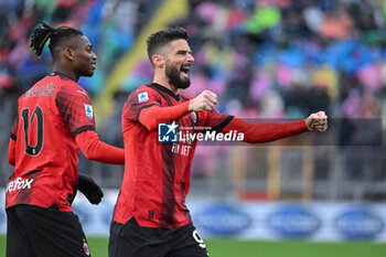 2024-01-07 - Ac Milan's forward Olivier Giroud celebrates after scoring a goal - EMPOLI FC VS AC MILAN - ITALIAN SERIE A - SOCCER