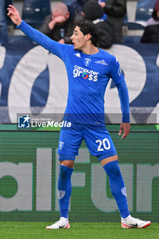 2024-01-07 - Empoli FC's forward Matteo Cancellieri gestures - EMPOLI FC VS AC MILAN - ITALIAN SERIE A - SOCCER