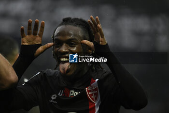 2024-01-06 - Warren Bondo of A.C. Monza of A.C. Monza celebrates after scoring 0-1 during the 19th day of the Serie A Championship between Frosinone Calcio vs A.C. Monza, 6 January 2024 at the Benito Stirpe Stadium, Frosinone, Italy. - FROSINONE CALCIO VS AC MONZA - ITALIAN SERIE A - SOCCER