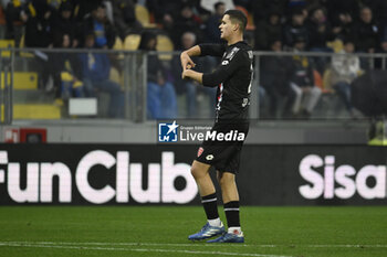 2024-01-06 - Valentin Carboni of A.C. Monza celebrates after scoring 0-2 during the 19th day of the Serie A Championship between Frosinone Calcio vs A.C. Monza, 6 January 2024 at the Benito Stirpe Stadium, Frosinone, Italy. - FROSINONE CALCIO VS AC MONZA - ITALIAN SERIE A - SOCCER