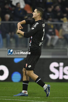 2024-01-06 - Valentin Carboni of A.C. Monza celebrates after scoring 0-2 during the 19th day of the Serie A Championship between Frosinone Calcio vs A.C. Monza, 6 January 2024 at the Benito Stirpe Stadium, Frosinone, Italy. - FROSINONE CALCIO VS AC MONZA - ITALIAN SERIE A - SOCCER