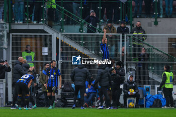 2024-01-06 - Davide Frattesi of FC Internazionale celebrates after scoring a goal during Serie A 2023/24 football match between FC Internazionale and Hellas Verona at Giuseppe Meazza Stadium, Milan, Italy on January 06, 2024 - INTER - FC INTERNAZIONALE VS HELLAS VERONA FC - ITALIAN SERIE A - SOCCER