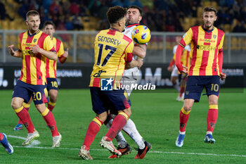 2024-01-06 - Valentin Gendrey of US Lecce and Andrea Petagna of Cagliari Calcio - US LECCE VS CAGLIARI CALCIO - ITALIAN SERIE A - SOCCER