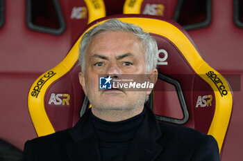 2024-01-07 - José Mourinho coach of AS Roma;  during the Italian Football Championship League A 2023/2024 match between AS Roma vs Atalanta BC at the Olimpic Stadium in Rome on 07 January  2024. - AS ROMA VS ATALANTA BC - ITALIAN SERIE A - SOCCER