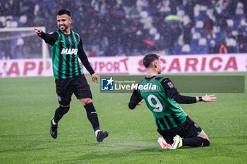 2024-01-06 - Andrea Pinamonti (Sassuolo) celebrates after scoring the gol of 1-0 - US SASSUOLO VS ACF FIORENTINA - ITALIAN SERIE A - SOCCER