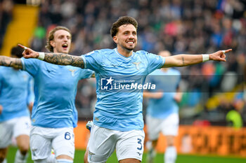 2024-01-07 - Lazio's Luca Pellegrini celebrates after scoring a goal - UDINESE CALCIO VS SS LAZIO - ITALIAN SERIE A - SOCCER