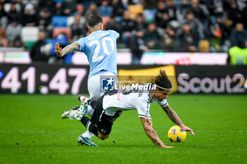 2024-01-07 - Foul of Lazio's Mattia Zaccagni on Udinese's Joao Ferreira - UDINESE CALCIO VS SS LAZIO - ITALIAN SERIE A - SOCCER