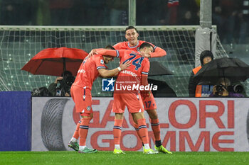 2024-01-14 - Udinese's Sandri Lovric celebrates with teammates after scoring the 0-1 goal - ACF FIORENTINA VS UDINESE CALCIO - ITALIAN SERIE A - SOCCER
