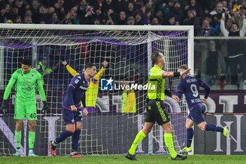 2024-01-14 - Fiorentina's Lucas Beltran elebrates after scoring the 1-1 goal - ACF FIORENTINA VS UDINESE CALCIO - ITALIAN SERIE A - SOCCER