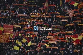 2024-01-14 - Supporters of U.S. Lecce during the 20th day of the Serie A Championship between S.S. Lazio vs U.S. Lecce, 13 January 2024 at the Olympic Stadium in Rome. - SS LAZIO VS US LECCE - ITALIAN SERIE A - SOCCER