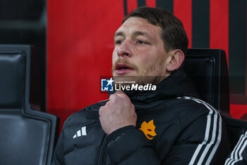 2024-01-14 - Andrea Belotti of AS Roma looks on during Serie A 2023/24 football match between AC Milan and AS Roma at San Siro Stadium, Milan, Italy on January 14, 2024 - AC MILAN VS AS ROMA - ITALIAN SERIE A - SOCCER