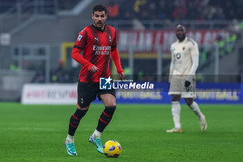 2024-01-14 - Theo Hernandez of AC Milan seen in action during Serie A 2023/24 football match between AC Milan and AS Roma at San Siro Stadium, Milan, Italy on January 14, 2024 - AC MILAN VS AS ROMA - ITALIAN SERIE A - SOCCER