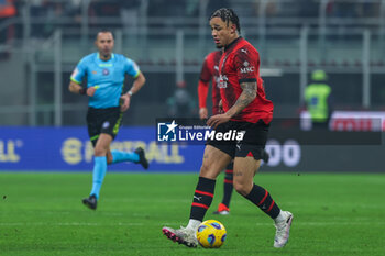 2024-01-14 - Noah Okafor of AC Milan seen in action during Serie A 2023/24 football match between AC Milan and AS Roma at San Siro Stadium, Milan, Italy on January 14, 2024 - AC MILAN VS AS ROMA - ITALIAN SERIE A - SOCCER