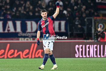 2024-02-14 - Bologna FC's forward Riccardo Orsolini celebrates after scoring a goal - BOLOGNA FC VS ACF FIORENTINA - ITALIAN SERIE A - SOCCER