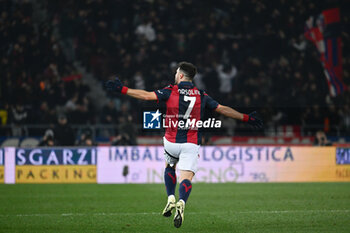 2024-02-14 - Bologna FC's forward Riccardo Orsolini celebrates after scoring a goal - BOLOGNA FC VS ACF FIORENTINA - ITALIAN SERIE A - SOCCER
