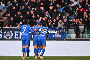 2024-01-21 - Empoli FC's midfielder Szymon Zurkowski celebrates after scoring a goal with his teammates - EMPOLI FC VS AC MONZA - ITALIAN SERIE A - SOCCER