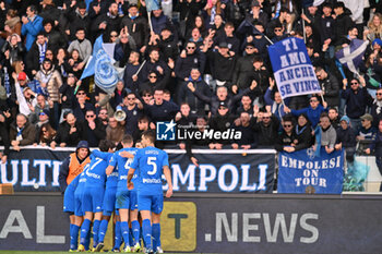2024-01-21 - Empoli FC's midfielder Szymon Zurkowski celebrates after scoring a goal with his teammates - EMPOLI FC VS AC MONZA - ITALIAN SERIE A - SOCCER