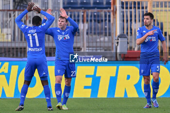 2024-01-21 - Empoli FC's midfielder Szymon Zurkowski celebrates after scoring a goal with Empoli FC's forward Emmanuel Gyasi - EMPOLI FC VS AC MONZA - ITALIAN SERIE A - SOCCER