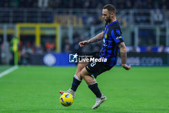 2024-02-28 - Marko Arnautovic of FC Internazionale seen in action during Serie A 2023/24 football match between FC Internazionale and Atalanta BC at Giuseppe Meazza Stadium, Milan, Italy on February 28, 2024 - INTER - FC INTERNAZIONALE VS ATALANTA BC - ITALIAN SERIE A - SOCCER