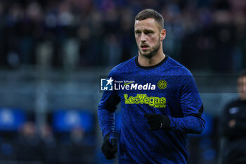 2024-02-28 - Marko Arnautovic of FC Internazionale looks on during Serie A 2023/24 football match between FC Internazionale and Atalanta BC at Giuseppe Meazza Stadium, Milan, Italy on February 28, 2024 - INTER - FC INTERNAZIONALE VS ATALANTA BC - ITALIAN SERIE A - SOCCER