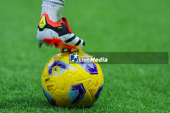 2024-02-28 - Orbita Puma Official Serie A matchball and the new Adidas Predator shoes during Serie A 2023/24 football match between FC Internazionale and Atalanta BC at Giuseppe Meazza Stadium, Milan, Italy on February 28, 2024 - INTER - FC INTERNAZIONALE VS ATALANTA BC - ITALIAN SERIE A - SOCCER