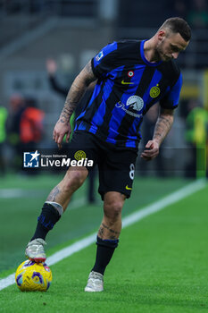 2024-02-28 - Marko Arnautovic of FC Internazionale seen in action during Serie A 2023/24 football match between FC Internazionale and Atalanta BC at Giuseppe Meazza Stadium, Milan, Italy on February 28, 2024 - INTER - FC INTERNAZIONALE VS ATALANTA BC - ITALIAN SERIE A - SOCCER