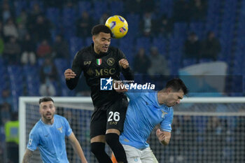 2024-01-28 - Cyril Ngonge (SSC Napoli) during the Italian Football Championship League A 2023/2024 match between SS Lazio vs SSC Napoli  at the Olimpic Stadium in Rome on 28 January 2024. - SS LAZIO VS SSC NAPOLI - ITALIAN SERIE A - SOCCER