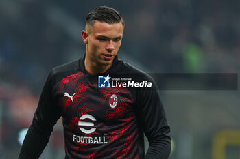 2024-01-27 - Jan-Carlo Simic of AC Milan looks on during Serie A 2023/24 football match between AC Milan and Bologna FC at San Siro Stadium, Milan, Italy on January 27, 2024 - AC MILAN VS BOLOGNA FC - ITALIAN SERIE A - SOCCER