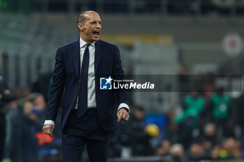 2024-02-04 - Massimiliano Allegri Head Coach of Juventus FC shouts to his players during Serie A 2023/24 football match between FC Internazionale and Juventus FC at Giuseppe Meazza Stadium, Milan, Italy on February 04, 2024 - INTER - FC INTERNAZIONALE VS JUVENTUS FC - ITALIAN SERIE A - SOCCER
